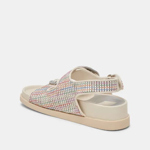STARLA PRIDE SANDALS WHITE MULTI RAFFIA