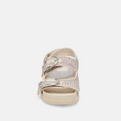 STARLA PRIDE SANDALS WHITE MULTI RAFFIA