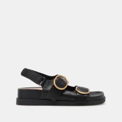STARLA SANDALS BLACK LEATHER