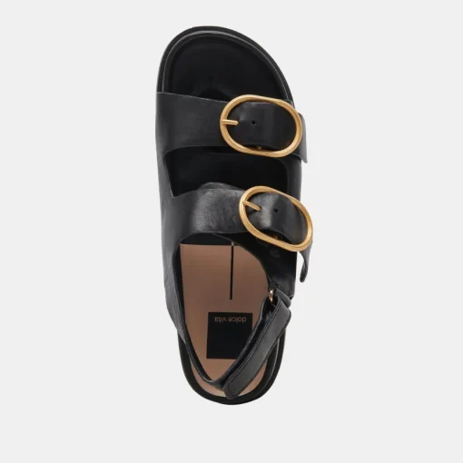 STARLA SANDALS BLACK LEATHER