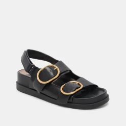 STARLA SANDALS BLACK LEATHER