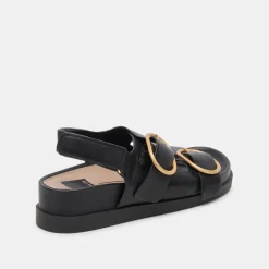 STARLA SANDALS BLACK LEATHER