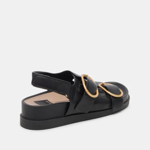 STARLA SANDALS BLACK LEATHER