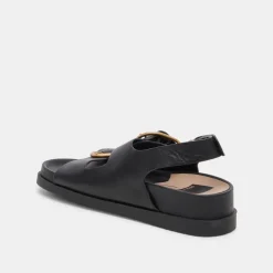 STARLA SANDALS BLACK LEATHER