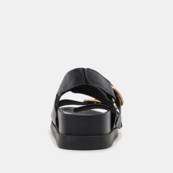 STARLA SANDALS BLACK LEATHER
