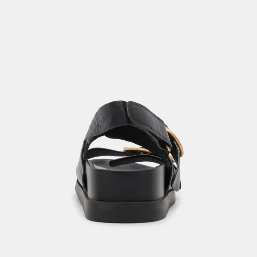 STARLA SANDALS BLACK LEATHER