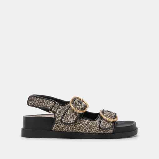 STARLA SANDALS BLACK MULTI WOVEN