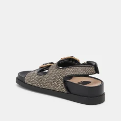STARLA SANDALS BLACK MULTI WOVEN