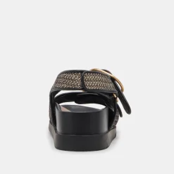 STARLA SANDALS BLACK MULTI WOVEN