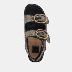 STARLA SANDALS BLACK MULTI WOVEN