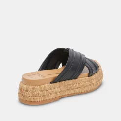 WESLEE SANDALS BLACK LEATHER