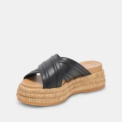 WESLEE SANDALS BLACK LEATHER