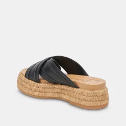 WESLEE SANDALS BLACK LEATHER