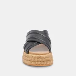 WESLEE SANDALS BLACK LEATHER