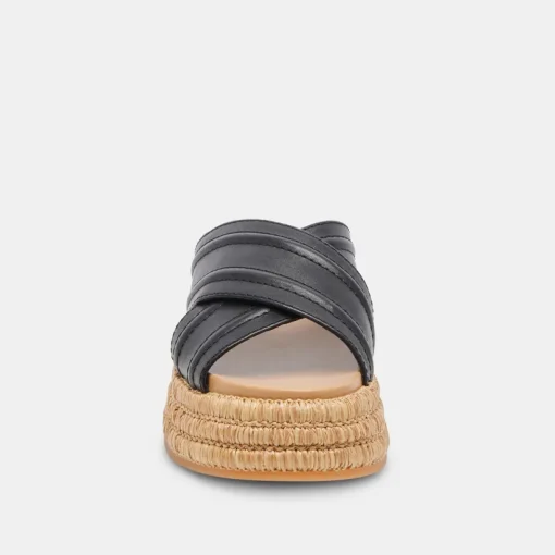 WESLEE SANDALS BLACK LEATHER