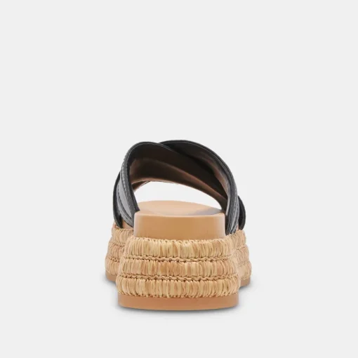 WESLEE SANDALS BLACK LEATHER