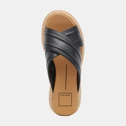 WESLEE SANDALS BLACK LEATHER