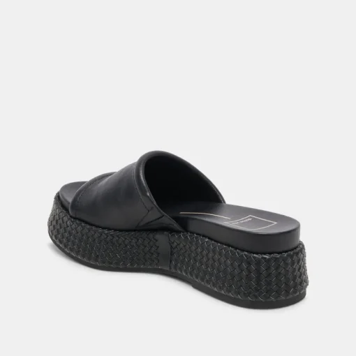 WIMSYN SANDALS BLACK LEATHER