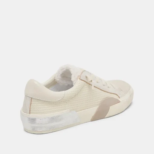 ZINA PLUSH SNEAKERS OFF WHITE WOVEN
