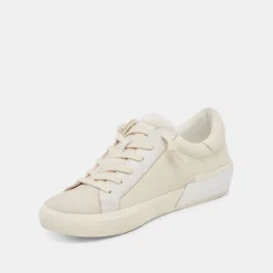 ZINA PLUSH SNEAKERS OFF WHITE WOVEN