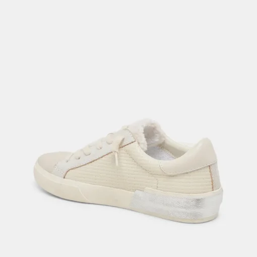ZINA PLUSH SNEAKERS OFF WHITE WOVEN
