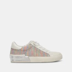 ZINA PRIDE SNEAKERS WHITE MULTI RAFFIA