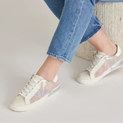 ZINA PRIDE SNEAKERS WHITE MULTI RAFFIA
