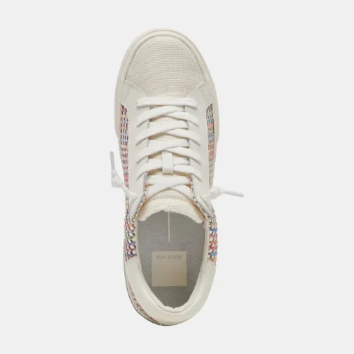 ZINA PRIDE SNEAKERS WHITE MULTI RAFFIA