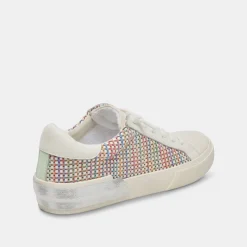 ZINA PRIDE SNEAKERS WHITE MULTI RAFFIA