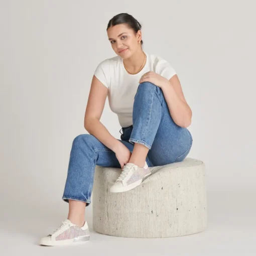 ZINA PRIDE SNEAKERS WHITE MULTI RAFFIA