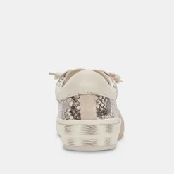 ZINA SNEAKERS BLACK WHITE EMBOSSED SNAKE