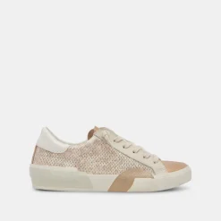 ZINA SNEAKERS SAND EMBOSSED LEATHER