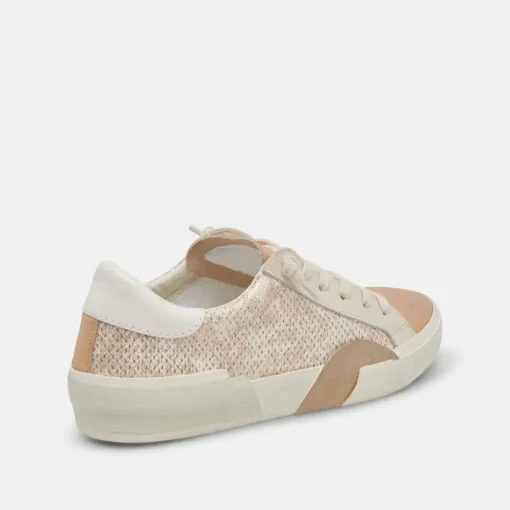 ZINA SNEAKERS SAND EMBOSSED LEATHER