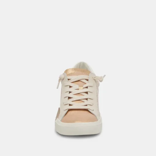 ZINA SNEAKERS SAND EMBOSSED LEATHER