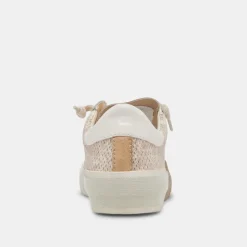 ZINA SNEAKERS SAND EMBOSSED LEATHER