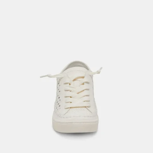 ZOLEN SNEAKERS WHITE PERFORATED LEATHER